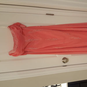 Coral Sequin Dress Size 6